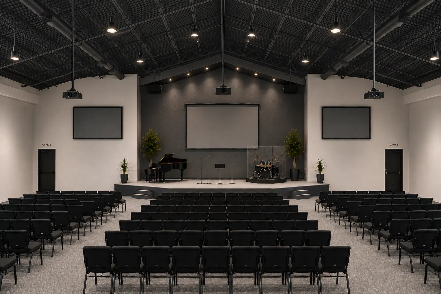 Architectural rendering of the new church sanctuary
