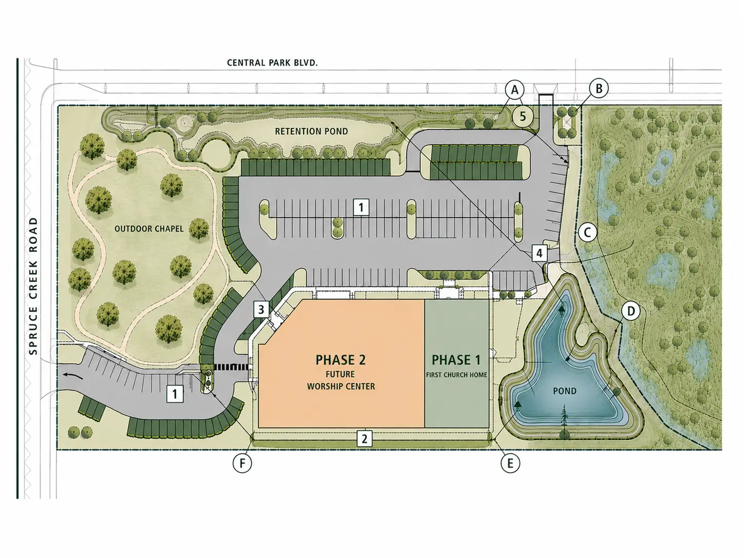 Site plan for Christ The King's new church home